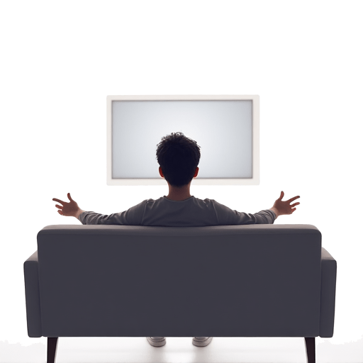 watching television
