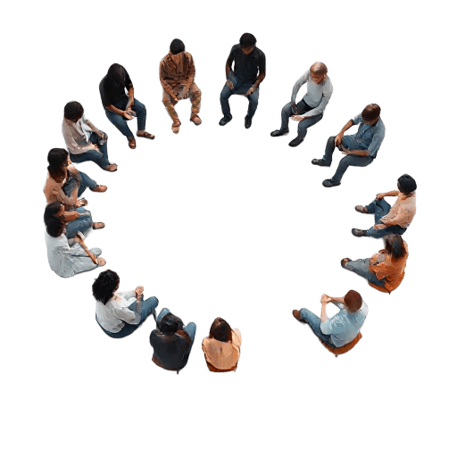 sitting in a circle