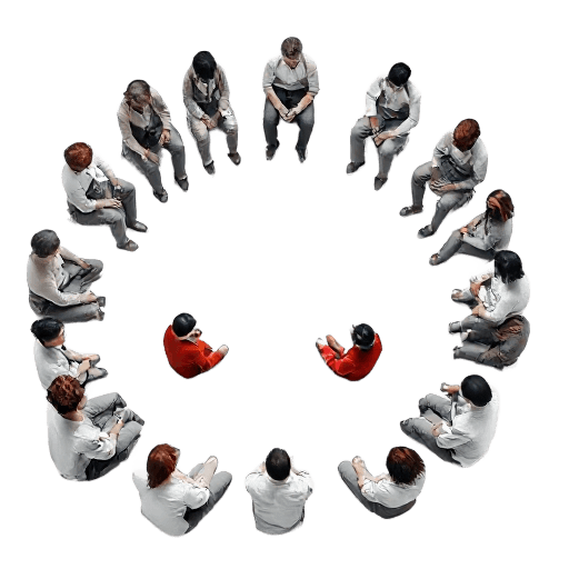 sitting in a circle