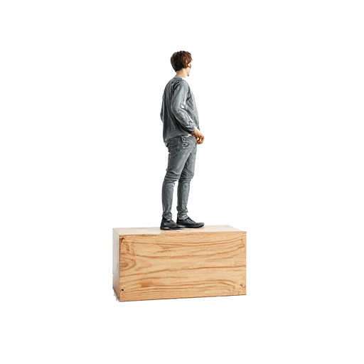 standing on a box