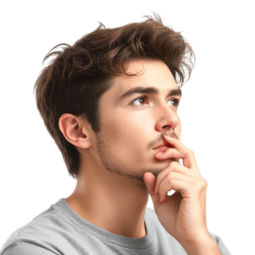 thinking about something