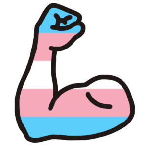 trans flag flexing