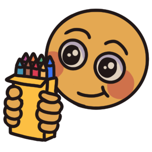 holding crayons