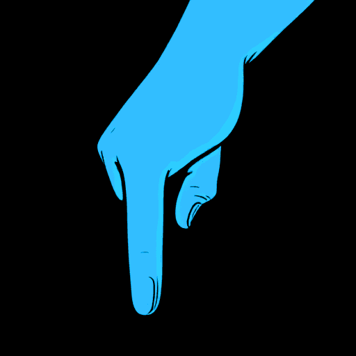 point down