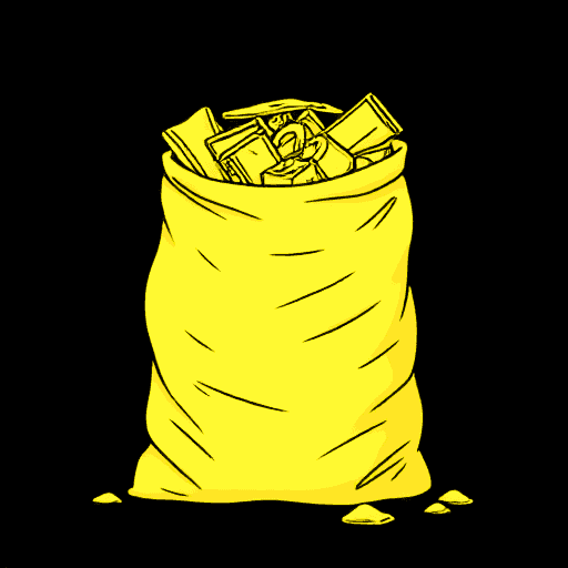 rubbish in a bag