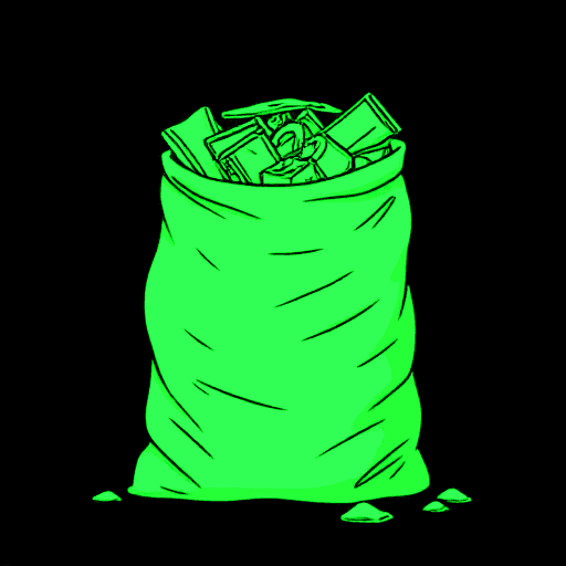 rubbish in a bag