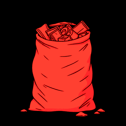 rubbish in a bag