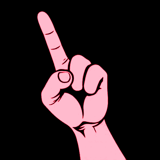 pointing up