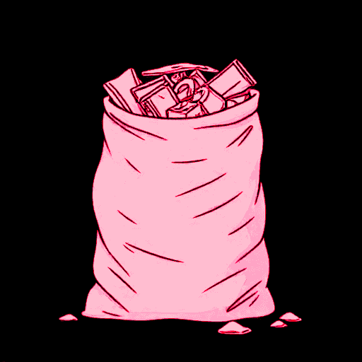rubbish in a bag