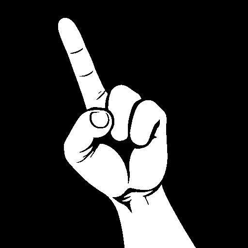 pointing up