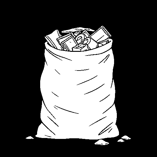 rubbish in a bag