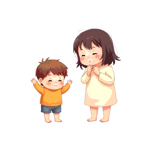 adult and a child