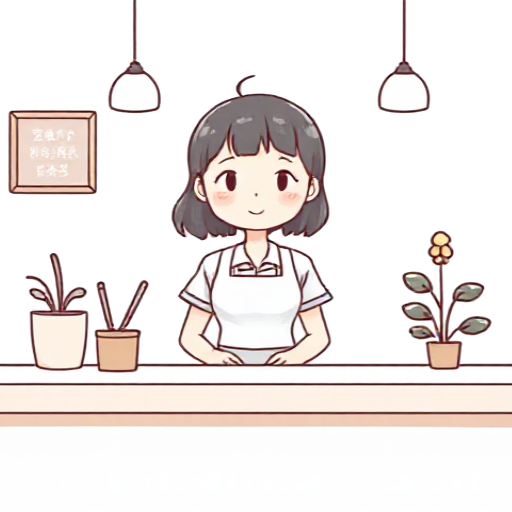 behind the counter