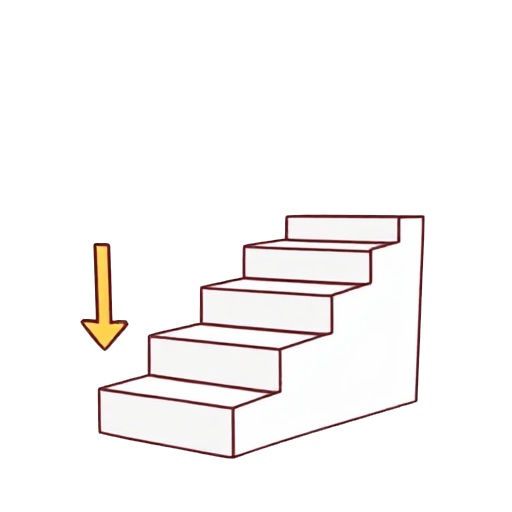 downstairs