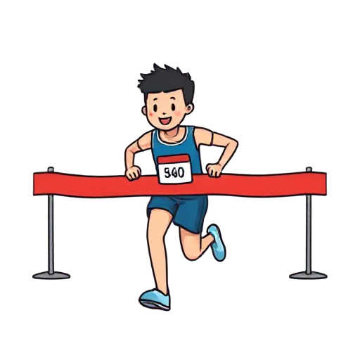 finishing a race