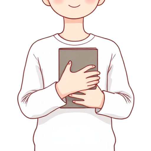 holding a book