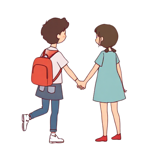 holding hands