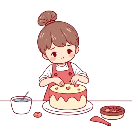 making a cake
