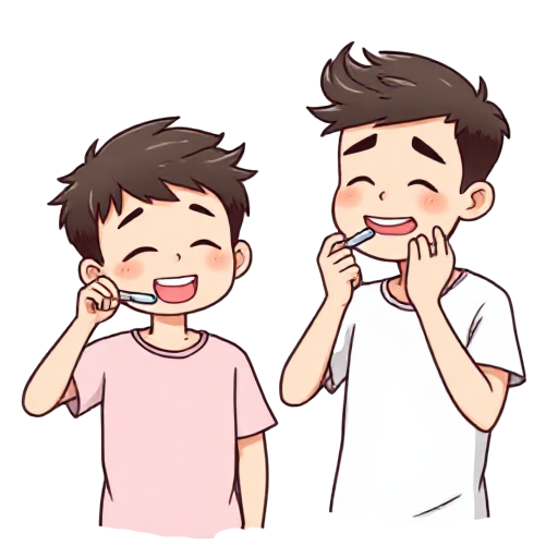 cleaning teeth