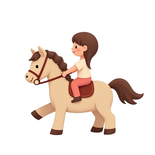 riding a horse