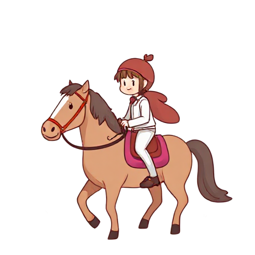 riding a horse