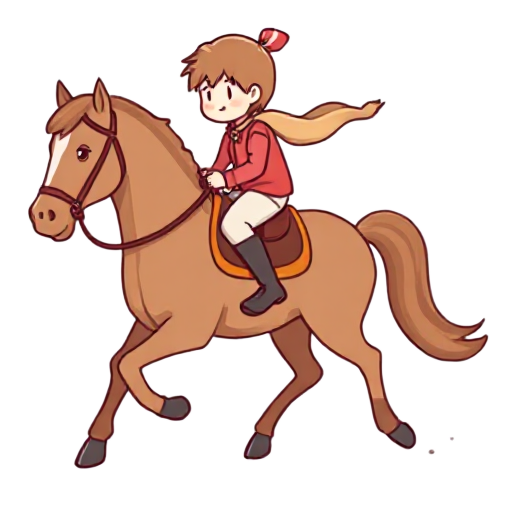 riding a horse