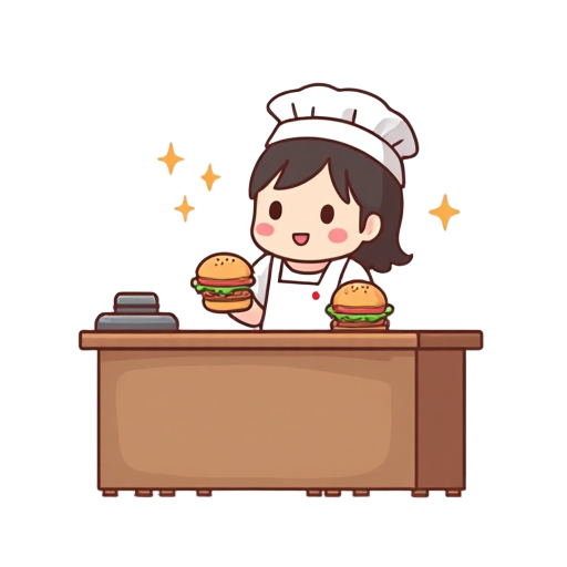 selling burgers