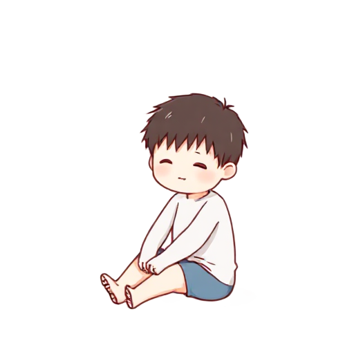 sitting down