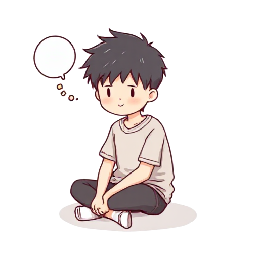 sitting down