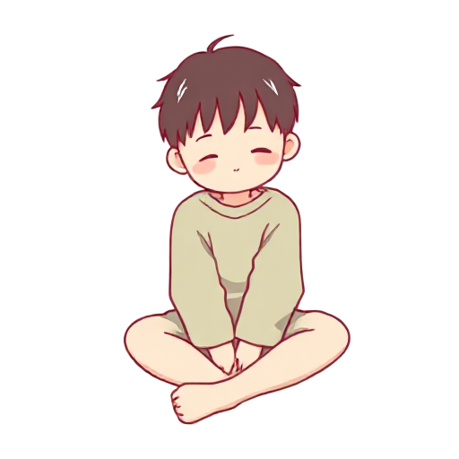 sitting down