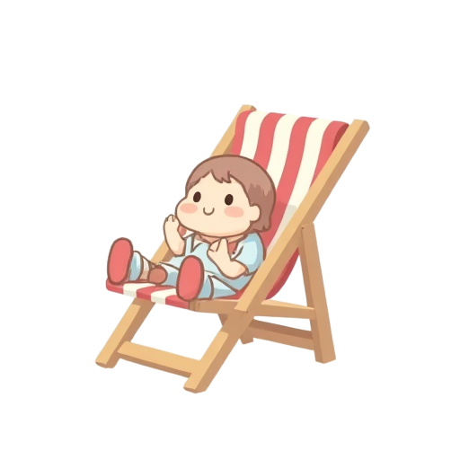 sitting in a deckchair