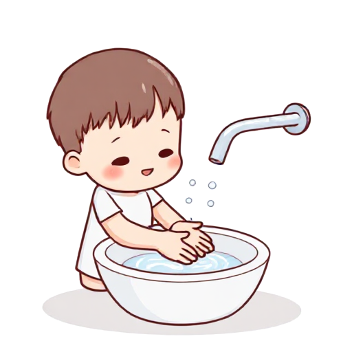 washing hands