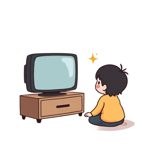 watching a television