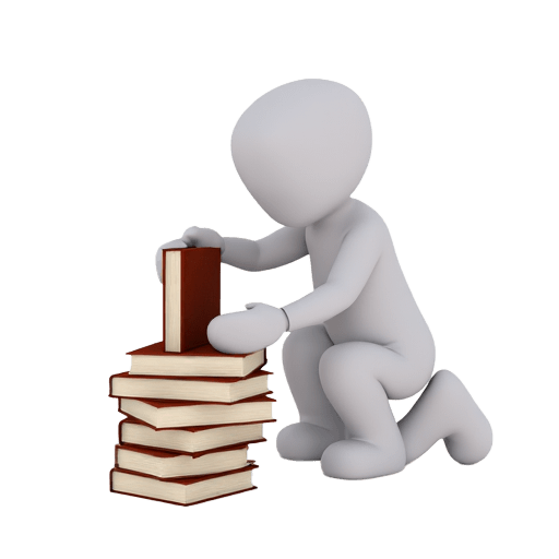 adding a book to a pile