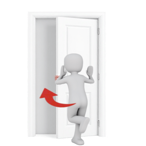 closing a door