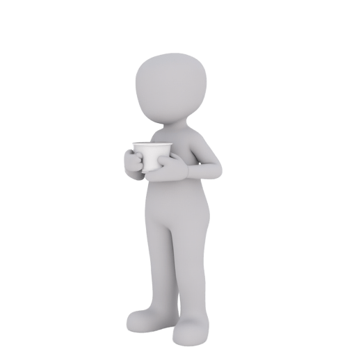 holding a cup