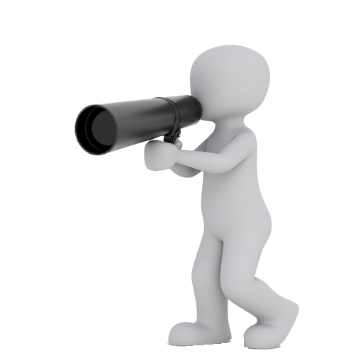 looking through a telescope