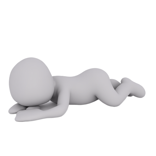 lying down
