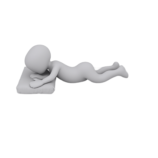 lying down