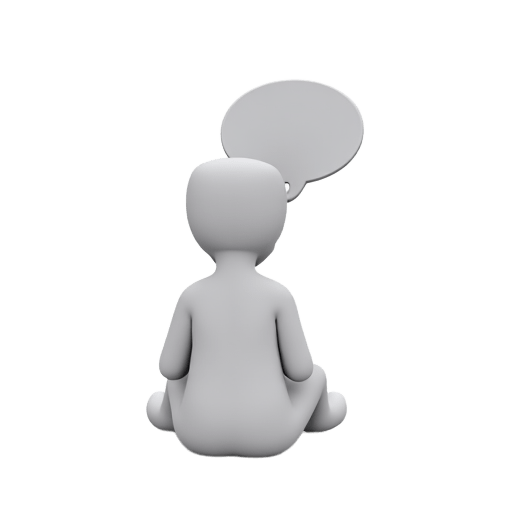 sitting down and saying something