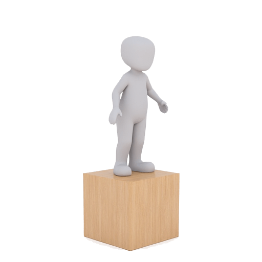 standing on a box