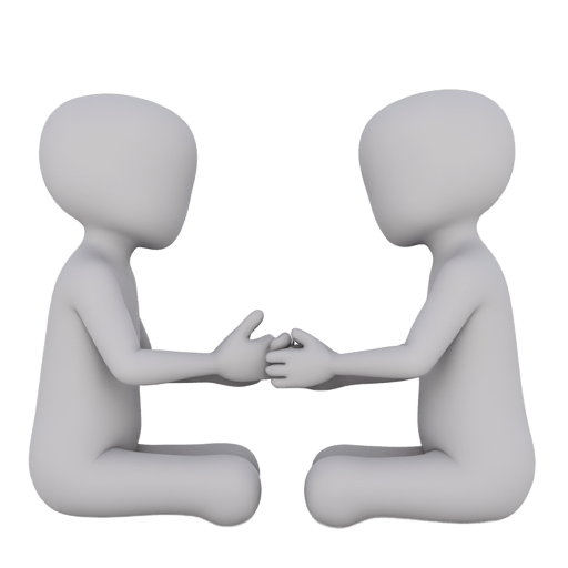 facing each other