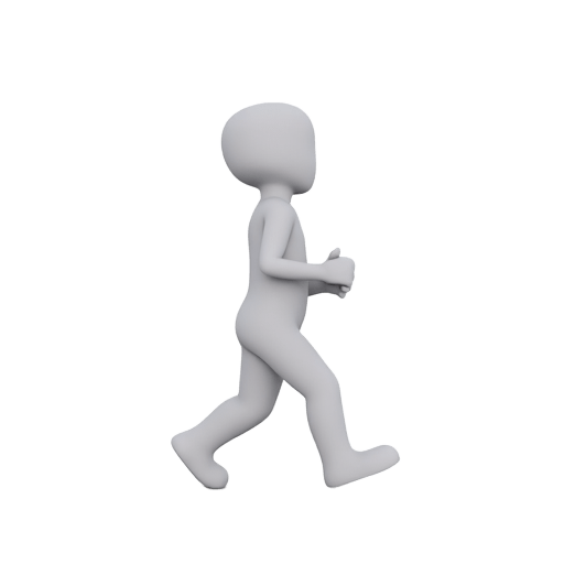 walking round a corner