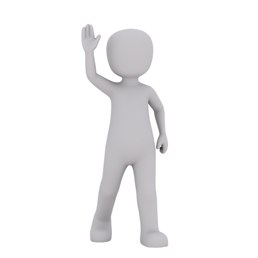 waving and turning away