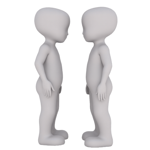 facing eachother
