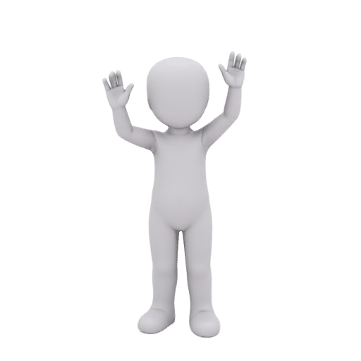 holding arms up