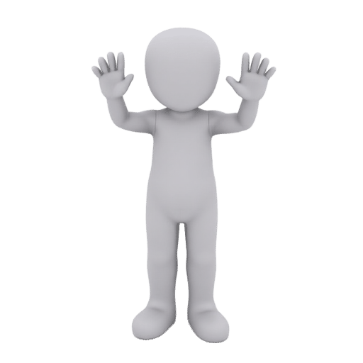holding hands up