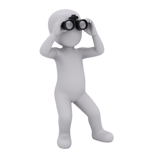 looking throuh binoculars