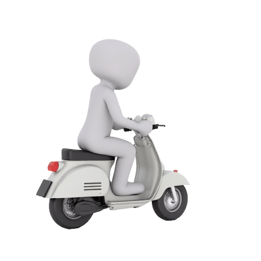 riding a moped