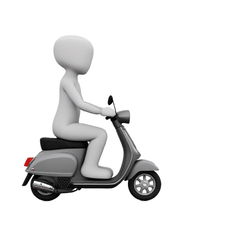 riding a moped